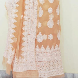 Hand Embroidered Chikankari Georgette Salwar Suit with Dupatta ( Un Stitched ) ENJ-WAP-4