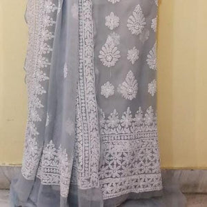 Hand Embroidered Chikankari Georgette Salwar Suit with Dupatta ( Un Stitched ) ENJ-WAP-3
