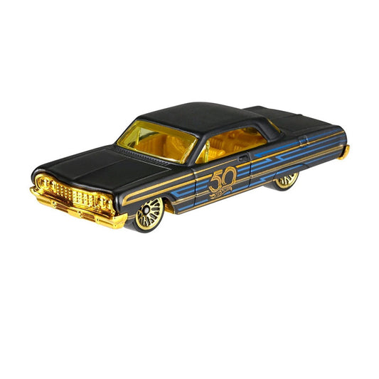 Hot Wheels 50th Anniversary Black n Gold Series - '64 IMPALA FRN33-FRN38