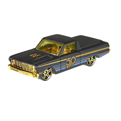 Hot Wheels 50th Anniversary Black n Gold Series - '65 FORD RANCHERO FRN33-FRN39 (Refurbished Pack)