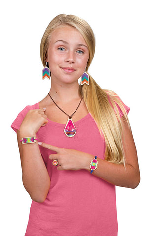 Alex  Diy Wear Stitch and Wear Wood Jewelry, Multi Color 611110-3