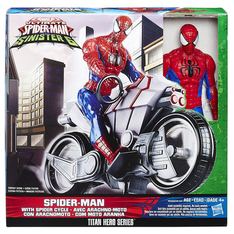 Spiderman with Spider Cycle - Ultimate Spider-Man vs. The Sinister Six