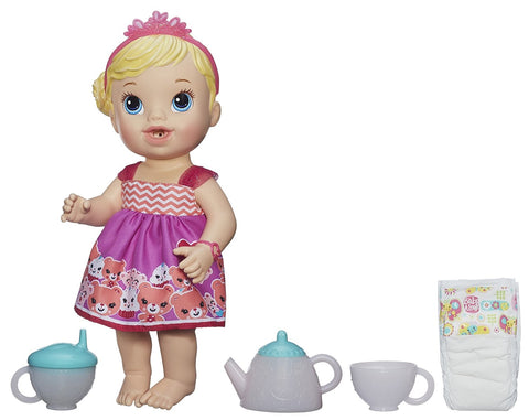 Hasbro Baby Alive Teacup Surprise Blond Baby Doll Tea Party  7125800