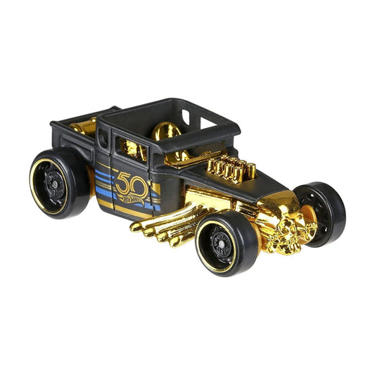 Hot Wheels 50th Anniversary Black n Gold Series - BONE SHAKER FRN33-FRN34