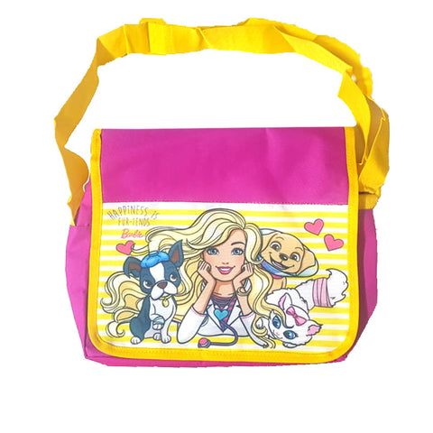 Barbie Sling Bag with Foldover Closure ( Pink & Yellow )
