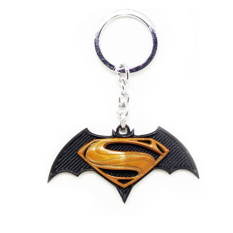 Superman & Batman Metal Keychain A