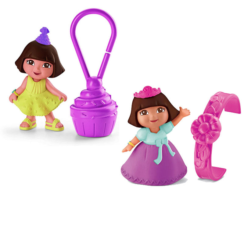 Combo Pack 2 Dora Collectibles -Dora Birthday Doll & Dora Fairy-tale Doll by Fisher Price