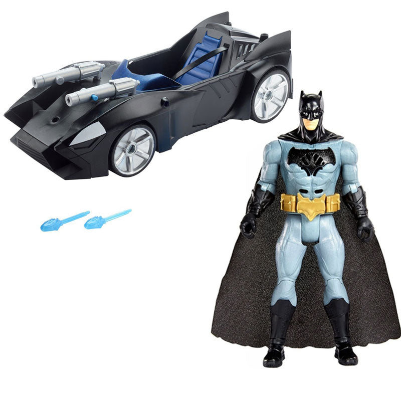 Combo Value Pack - Justice League 6" Interactive Talking Heroes Action Figure Batman and Justice League Action Twin Blast Batmobile Vehicle FDF02