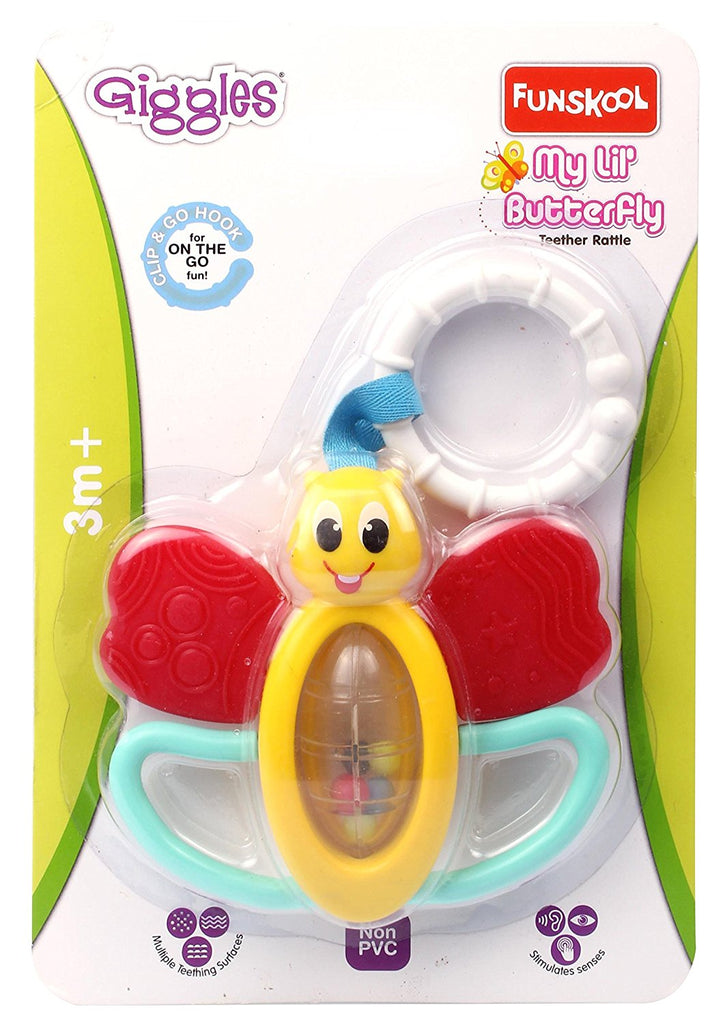Giggles My Lil Butterfly Teether Rattle 2015, Multi Color 9662500