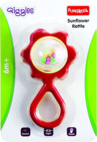 Funskool Sunflower Rattle for Babies ( Red / Yelow )