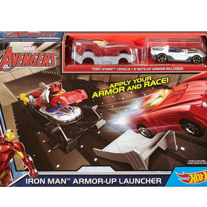 Marvel Iron Man Armor-Up Launcher Track Hot Wheels Playset DKT27-DKT30