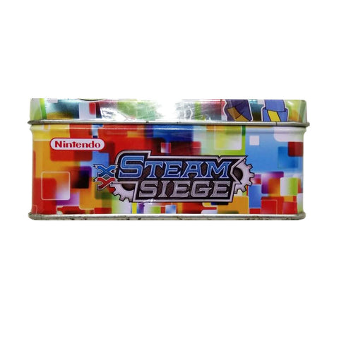Poke Cards STEAM SIEGE  XY Trading Card Game Tin & 1 Special Charge CARD