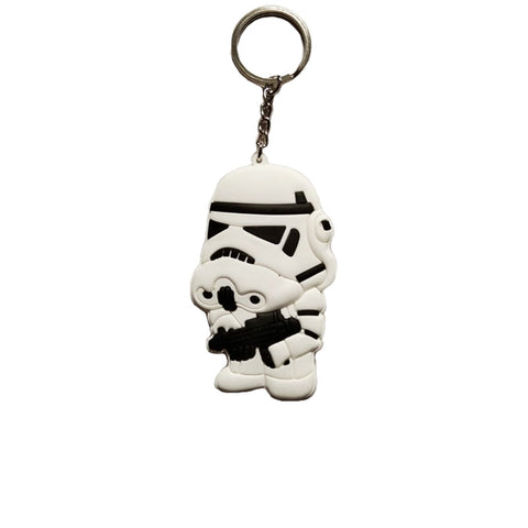 Trooper Dual Double Sided Rubber Keychain