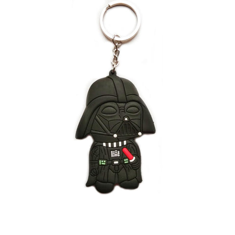 Vader Dual Double Sided Rubber Keychain