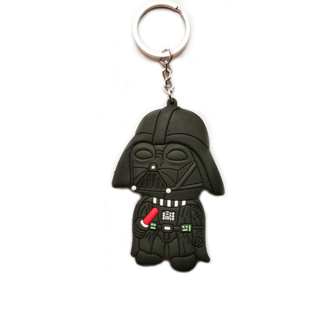 Vader Dual Double Sided Rubber Keychain